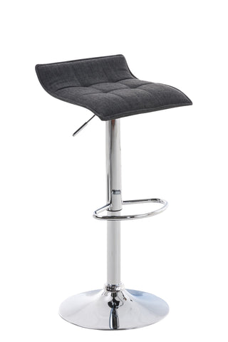 TPFLiving 2er Set Barhocker Medley Gestell Metall in Chromoptik Stoff