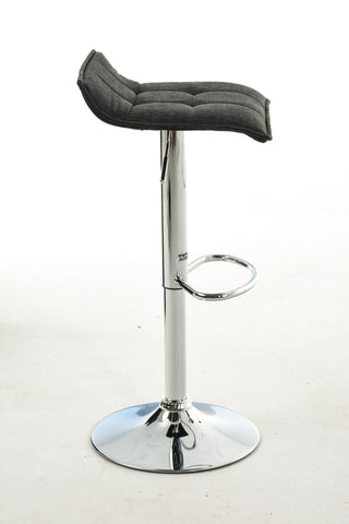 TPFLiving 2er Set Barhocker Medley Gestell Metall in Chromoptik Stoff