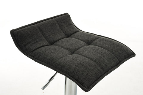 TPFLiving 2er Set Barhocker Medley Gestell Metall in Chromoptik Stoff