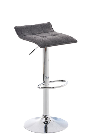 TPFLiving 2er Set Barhocker Medley Gestell Metall in Chromoptik Stoff