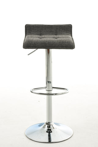 TPFLiving 2er Set Barhocker Medley Gestell Metall in Chromoptik Stoff