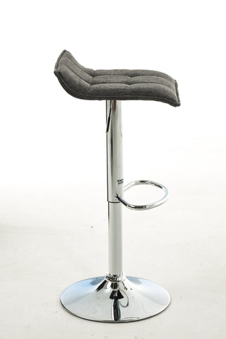 TPFLiving 2er Set Barhocker Medley Gestell Metall in Chromoptik Stoff