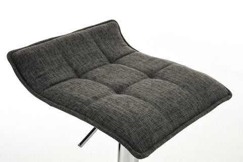 TPFLiving 2er Set Barhocker Medley Gestell Metall in Chromoptik Stoff