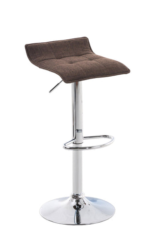 TPFLiving 2er Set Barhocker Medley Gestell Metall in Chromoptik Stoff