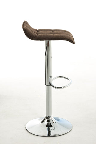 TPFLiving 2er Set Barhocker Medley Gestell Metall in Chromoptik Stoff
