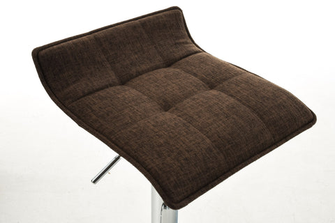 TPFLiving 2er Set Barhocker Medley Gestell Metall in Chromoptik Stoff