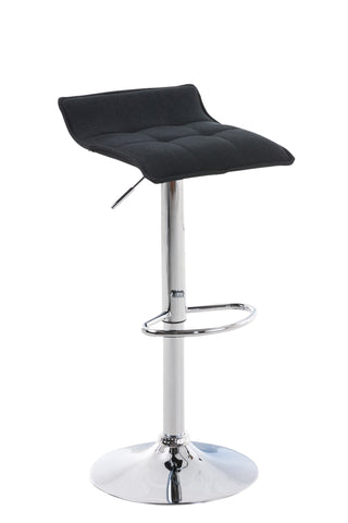 TPFLiving 2er Set Barhocker Medley Gestell Metall in Chromoptik Stoff