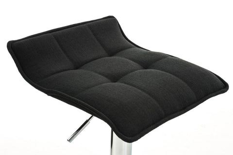 TPFLiving 2er Set Barhocker Medley Gestell Metall in Chromoptik Stoff
