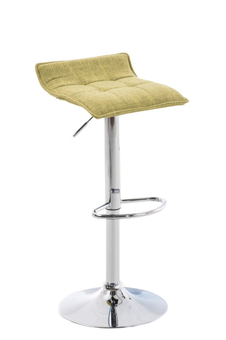 TPFLiving 2er Set Barhocker Medley Gestell Metall in Chromoptik Stoff
