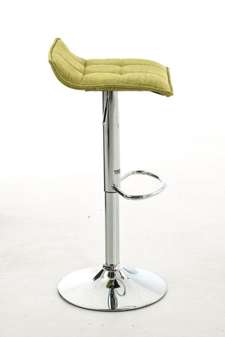 TPFLiving 2er Set Barhocker Medley Gestell Metall in Chromoptik Stoff