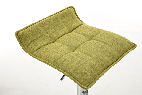 TPFLiving 2er Set Barhocker Medley Gestell Metall in Chromoptik Stoff