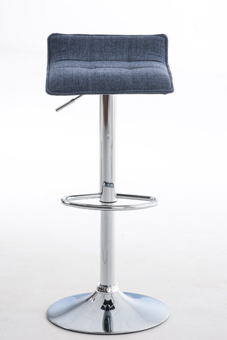 TPFLiving 2er Set Barhocker Medley Gestell Metall in Chromoptik Stoff