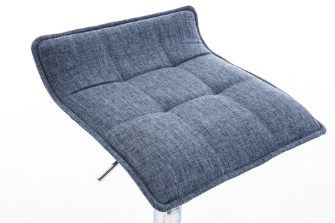 TPFLiving 2er Set Barhocker Medley Gestell Metall in Chromoptik Stoff