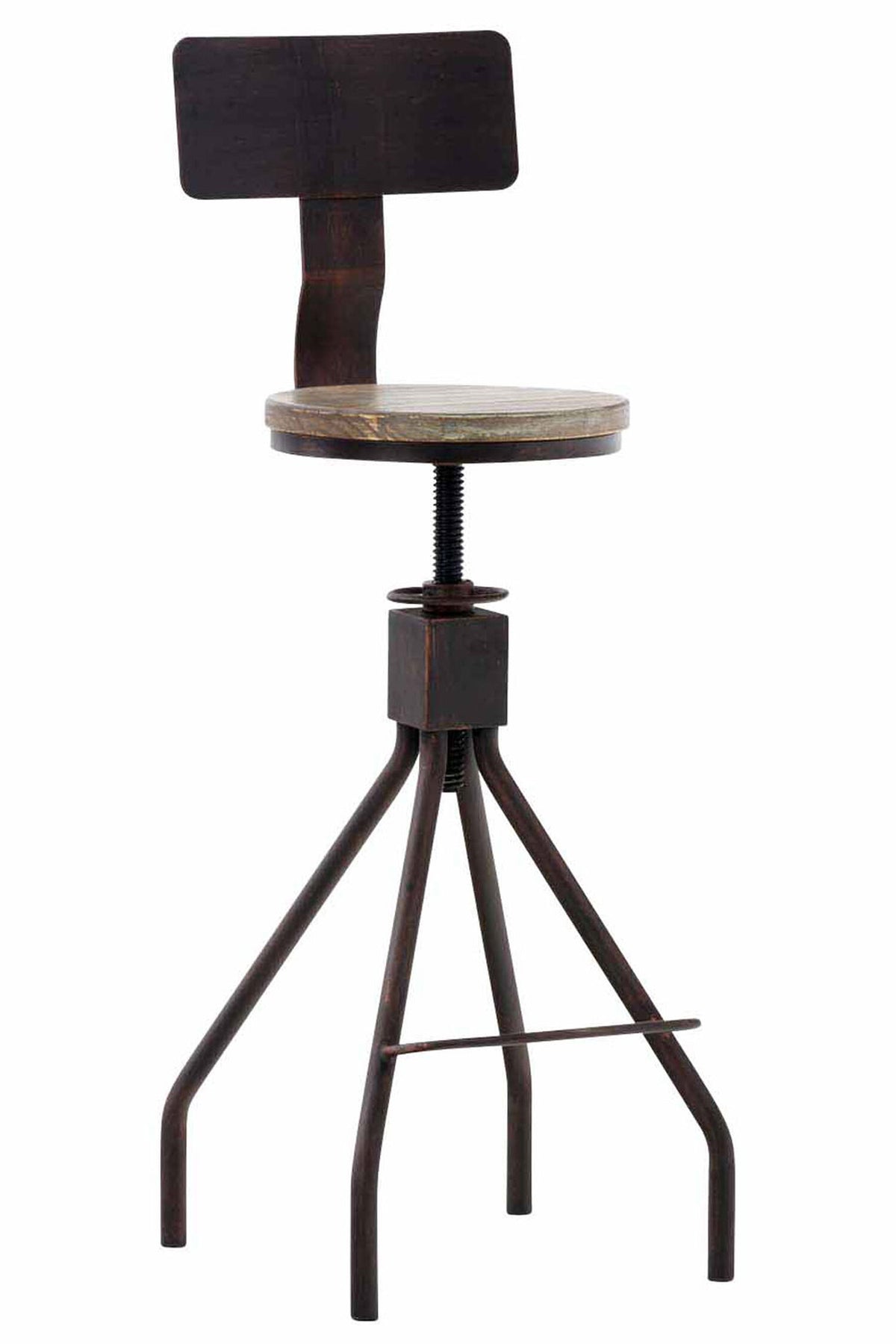 TPFLiving bar stool Elcom wooden seat frame