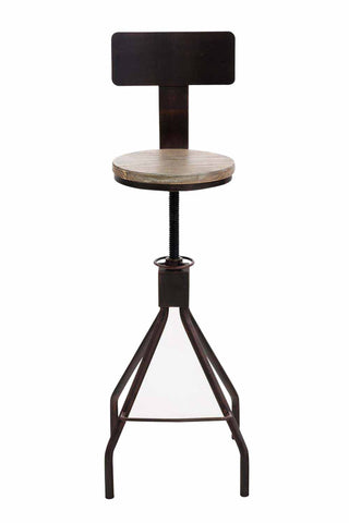 TPFLiving bar stool Elcom wooden seat frame