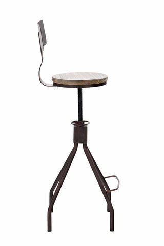 TPFLiving bar stool Elcom wooden seat frame