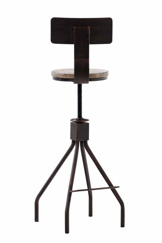 TPFLiving bar stool Elcom wooden seat frame