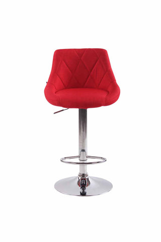 TPFLiving bar stool Lazius metal frame in chrome look fabric