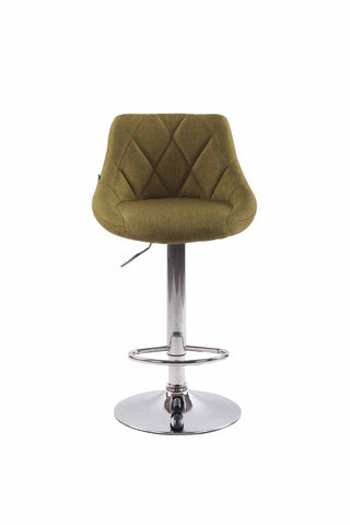 TPFLiving bar stool Lazius metal frame in chrome look fabric