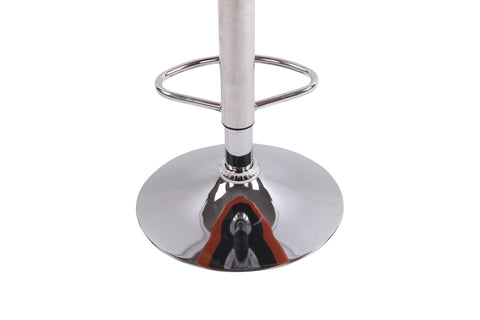 TPFLiving bar stool Lazius metal frame in chrome look fabric