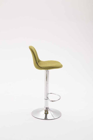 TPFLiving 2er Set Barhocker Kilian Gestell Metall in Chromoptik Stoff