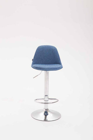 TPFLiving 2er Set Barhocker Kilian Gestell Metall in Chromoptik Stoff