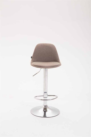 TPFLiving 2er Set Barhocker Kilian Gestell Metall in Chromoptik Stoff