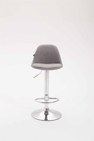 TPFLiving 2er Set Barhocker Kilian Gestell Metall in Chromoptik Stoff