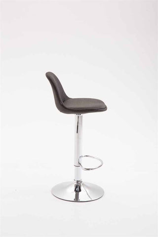 TPFLiving 2er Set Barhocker Kilian Gestell Metall in Chromoptik Stoff