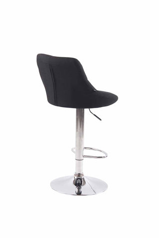 TPFLiving 2er Set Barhocker Lazius Gestell Metall in Chromoptik Stoff