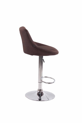 TPFLiving 2er Set Barhocker Lazius Gestell Metall in Chromoptik Stoff