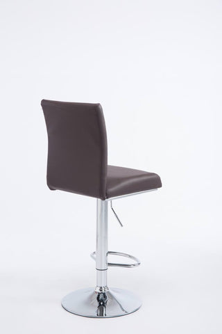 TPFLiving 2er Set Barhocker Kölle Gestell Metall in Chromoptik Kunstleder