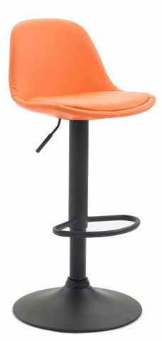 TPFLiving bar stool Kilian frame black fully upholstered faux leather