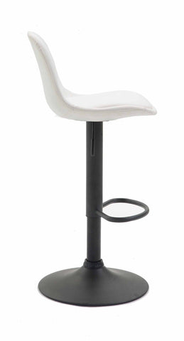 TPFLiving bar stool Kilian frame black fully upholstered faux leather