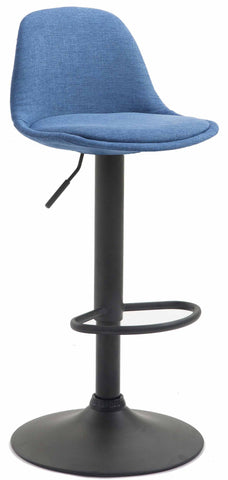 TPFLiving bar stool Kilian frame black fabric