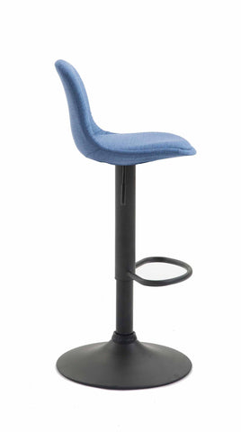 TPFLiving bar stool Kilian frame black fabric