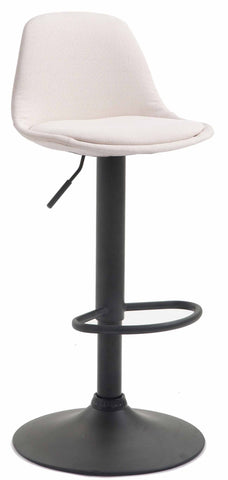 TPFLiving bar stool Kilian frame black fabric