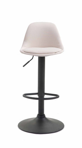 TPFLiving bar stool Kilian frame black fabric