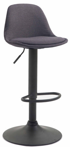 TPFLiving bar stool Kilian frame black fabric