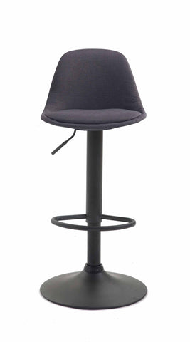 TPFLiving bar stool Kilian frame black fabric