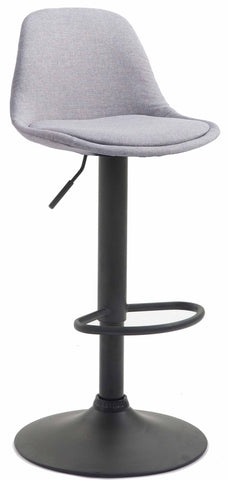 TPFLiving bar stool Kilian frame black fabric