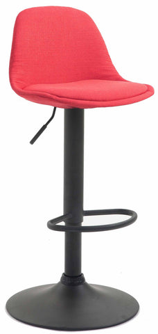 TPFLiving bar stool Kilian frame black fabric