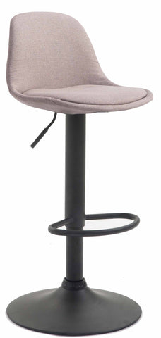 TPFLiving bar stool Kilian frame black fabric