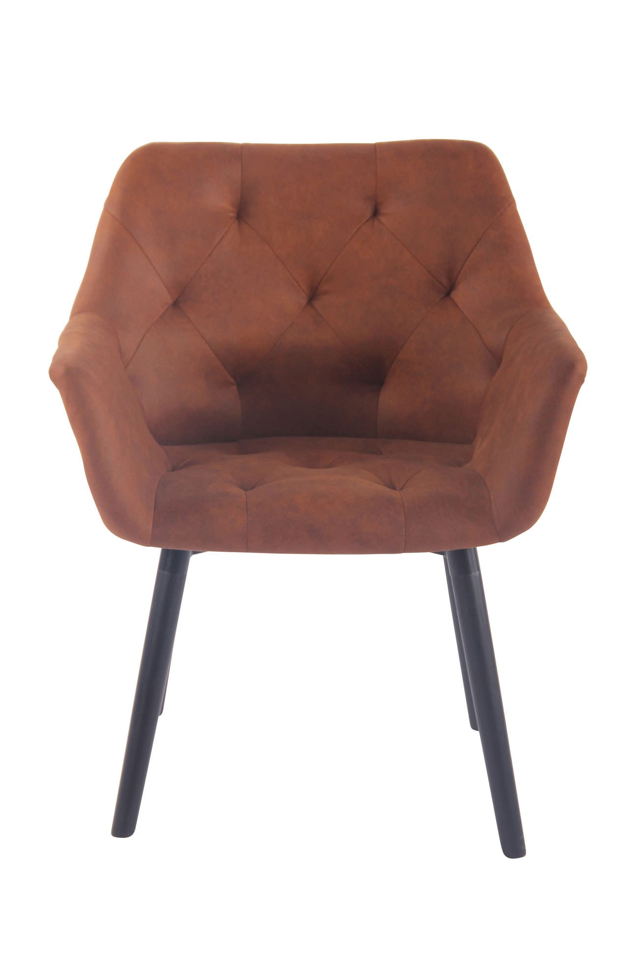 TPFLiving Esszimmerstuhl Cassy Vintage Kunstleder Gestell Buchenholz Schwarz