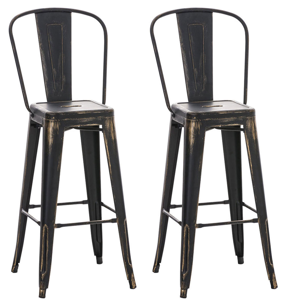 TPFLiving set of 2 bar stools Adnan
