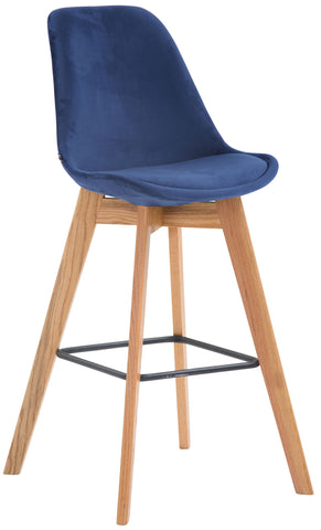 TPFLiving bar stool Medoc frame Natura velvet