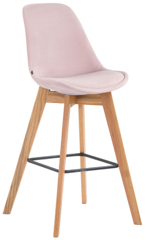 TPFLiving bar stool Medoc frame Natura velvet