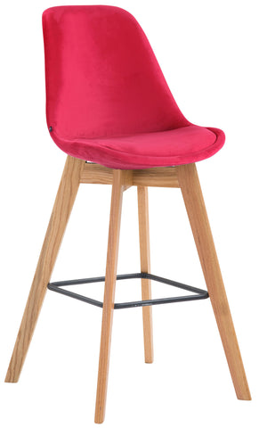 TPFLiving bar stool Medoc frame Natura velvet