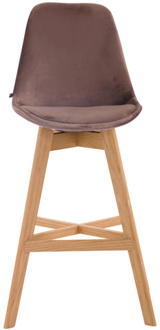 TPFLiving bar stool Canada frame natural velvet