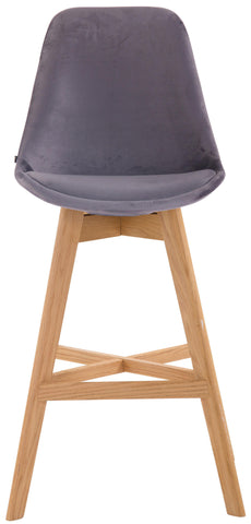 TPFLiving bar stool Canada frame natural velvet